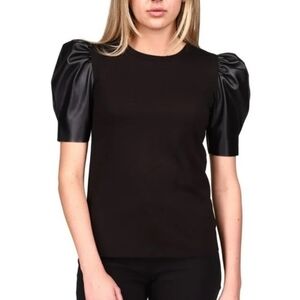 85.Michael Kors Black Puff Sleeve Tee